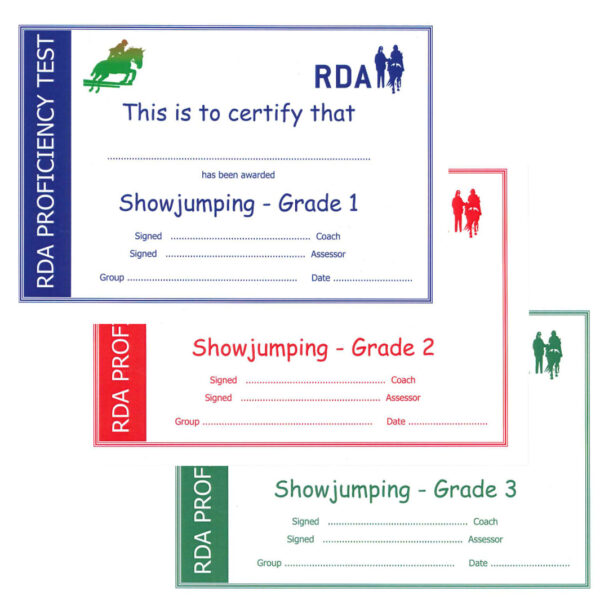 Showjumping Proficiency Test Certificates