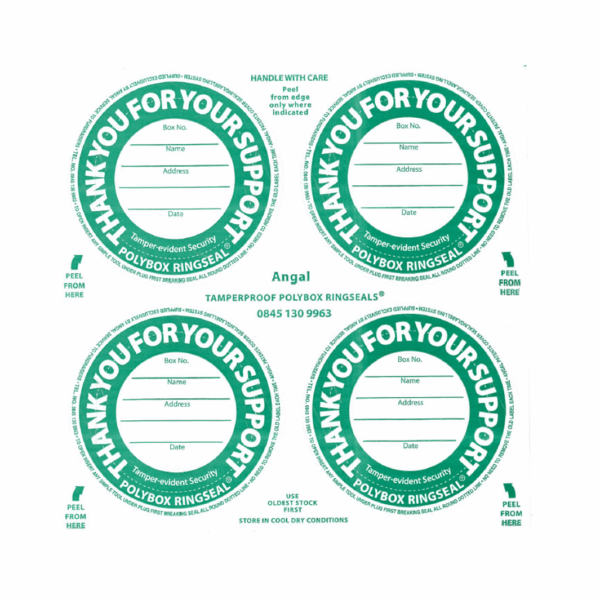 Polybox Re-Seal Labels (4 per sheet)