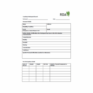 Rider Profile Forms for Group Records