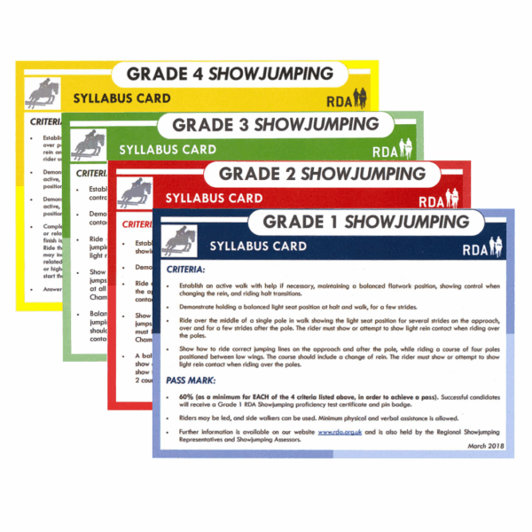 Showjumping Syllabus Cards