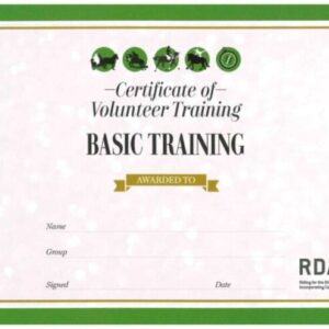 Volunteer Basic Training 'Green Card' Completion Certificates
