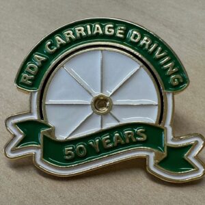 RDA Carriage Driving 50th Anniversary Pin Badge